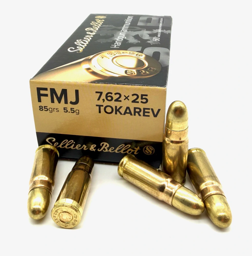 Náboj 7,62x25 Tokarev Sellier & Bellot FMJ 85gr