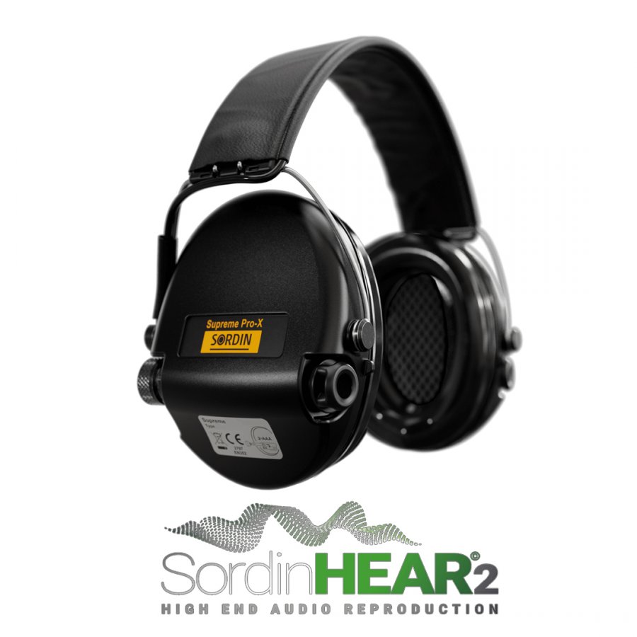 Střelecká sluchátka Sordin Supreme Pro - X s gelovými náušníky