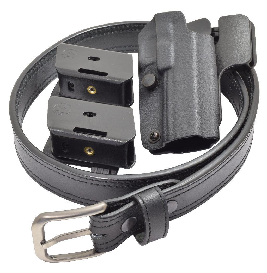 Střelecký opasek IDPA, kožený - černý