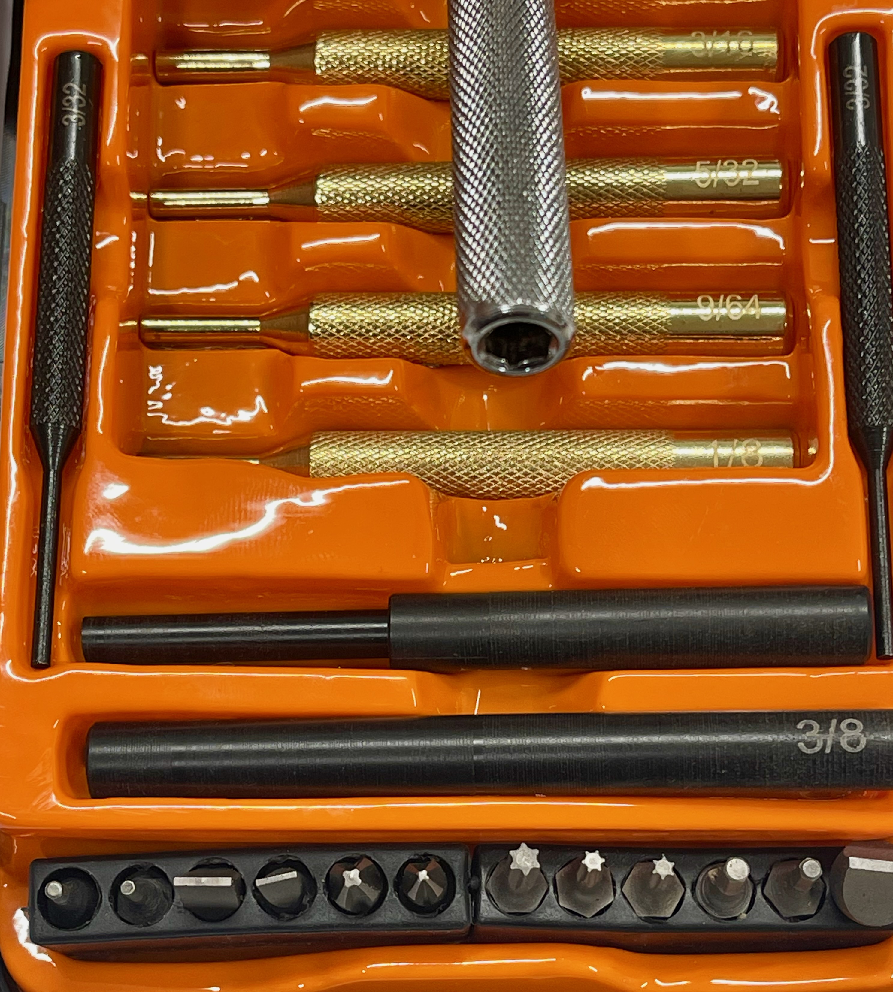 Puškařské kladívko a vybíjecí trny - sada