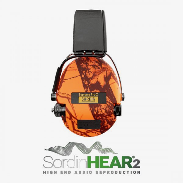 Střelecká sluchátka Sordin Supreme Pro - X BLAZE s LED+GEL