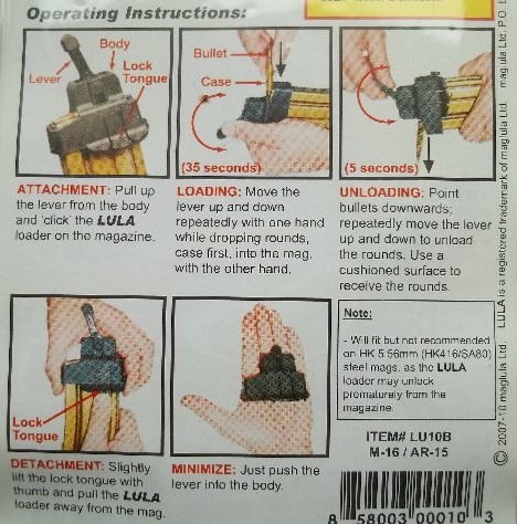 LULA M16/AR15 - nabíječ/výbíječ zásobníků
