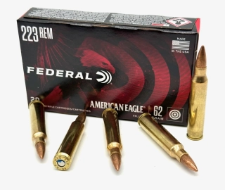 Náboj .223 Rem. FEDERAL American Eagle FMJ BT 62gr