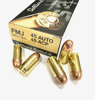 Náboj .45 AUTO / ACP 230gr FMJ S&B