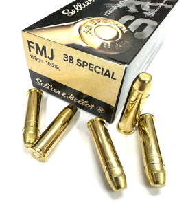 Náboj .38 Special Sellier & Bellot FMJ 158gr