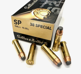 Náboj .38 Special Sellier & Bellot SP 158gr