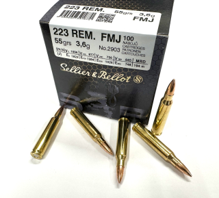 Náboj .223 Rem. Sellier & Bellot FMJ 55gr 