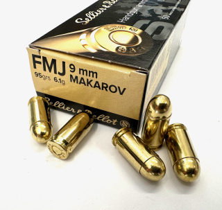 Náboj 9mm MAKAROV 95gr FMJ S&B