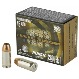 Náboj .45 ACP 230gr JHP Punch Federal