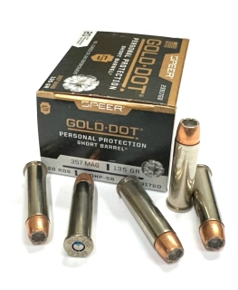Náboj .357 Magnum Speer Gold Dot Personal Protection 135gr